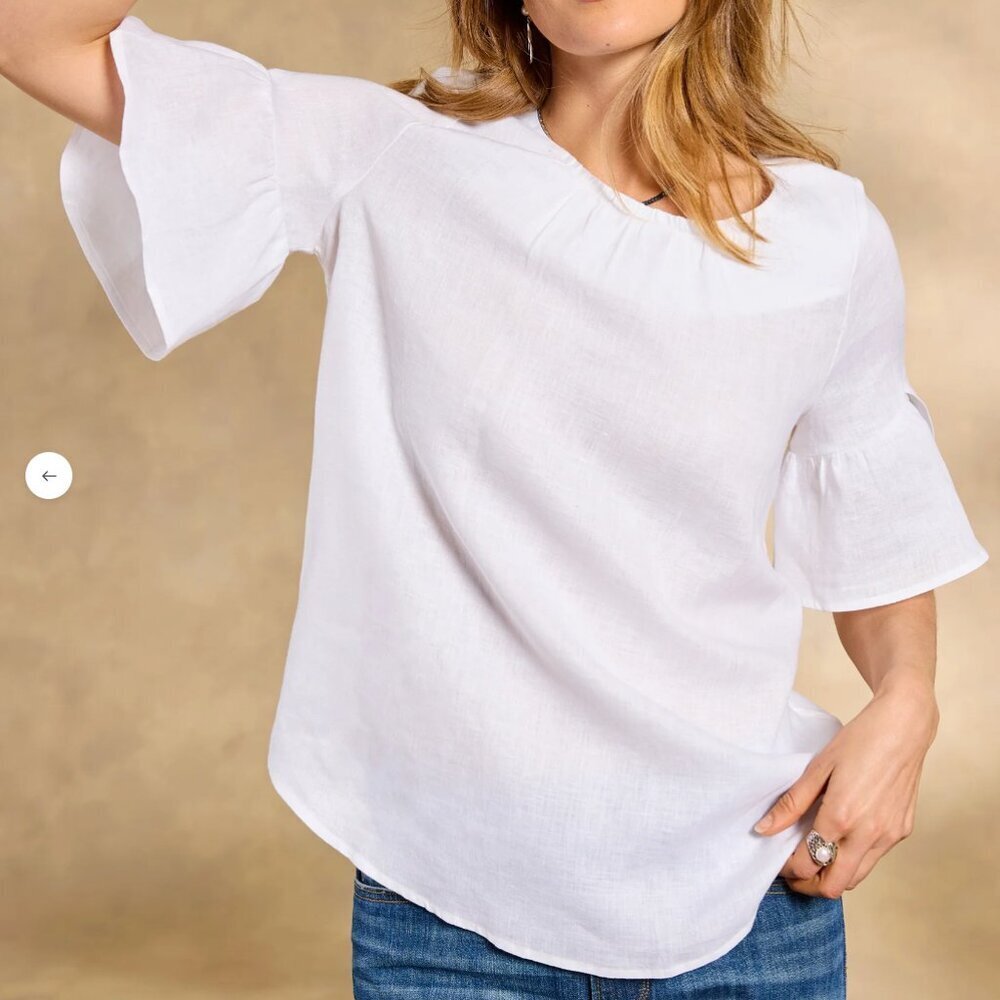 NWOT Sundance Loa Top White Linen sz L